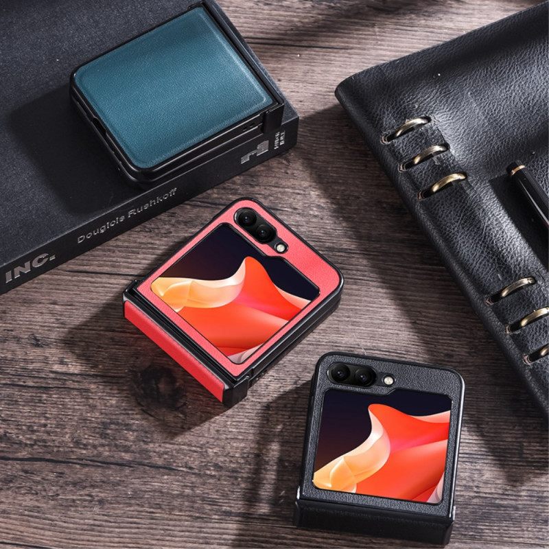 Κάλυμμα Samsung Galaxy Z Flip 7 Fe Εξαιρετικά Λεπτό Δέρμα Από Τεχνητό Δέρμα
