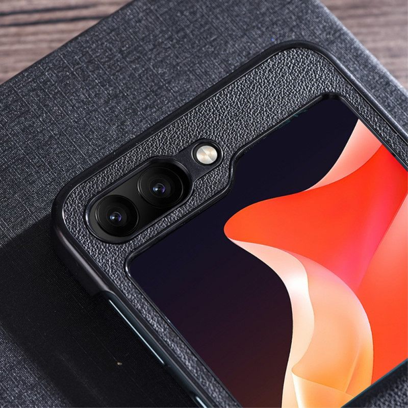 Κάλυμμα Samsung Galaxy Z Flip 7 Fe Εξαιρετικά Λεπτό Δέρμα Από Τεχνητό Δέρμα