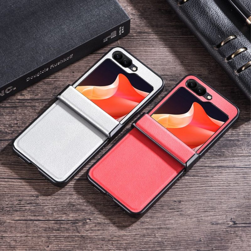 Κάλυμμα Samsung Galaxy Z Flip 7 Fe Εξαιρετικά Λεπτό Δέρμα Από Τεχνητό Δέρμα