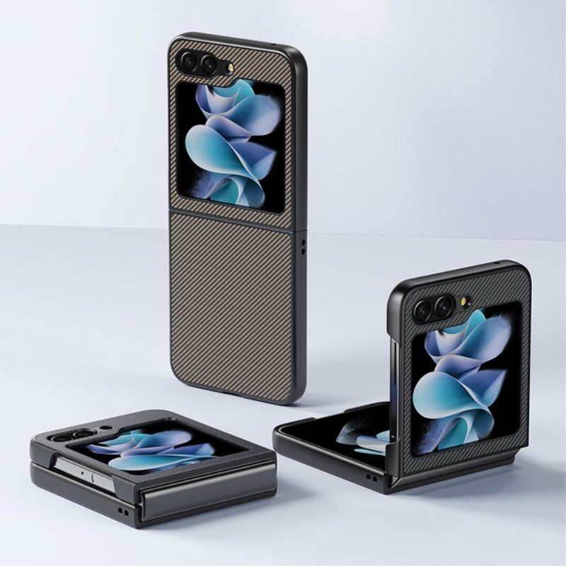 Κάλυμμα Samsung Galaxy Z Flip 7 Fe Φινίρισμα Από Ανθρακονήματα Σιλικόνης