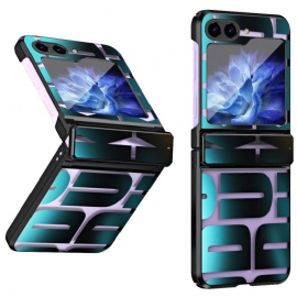 Κάλυμμα Samsung Galaxy Z Flip 7 Fe Γράμματα Με Μεμβράνη Από Σκληρυμένο Γυαλί Σιλικόνης