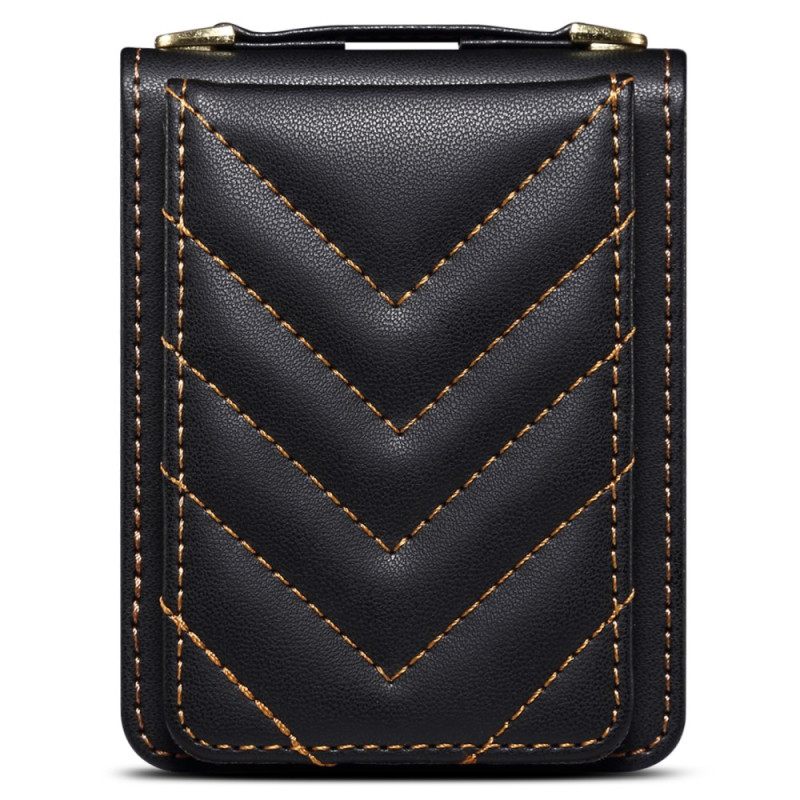 Κάλυμμα Samsung Galaxy Z Flip 7 Fe Καπιτονέ Θήκη Κάρτας Και Λουράκι Ώμου