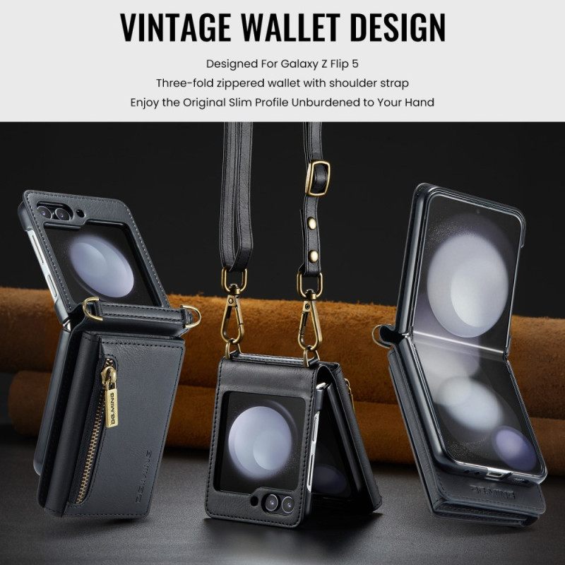 Κάλυμμα Samsung Galaxy Z Flip 7 Fe Λουράκι Χιαστί Dg.ming Σιλικόνης