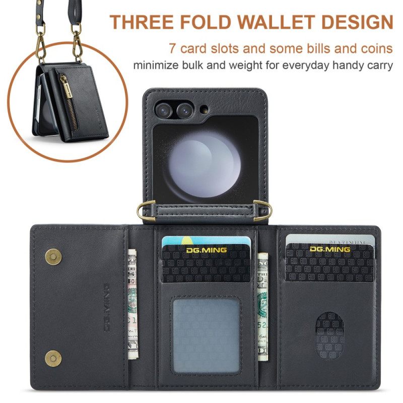 Κάλυμμα Samsung Galaxy Z Flip 7 Fe Λουράκι Χιαστί Dg.ming Σιλικόνης