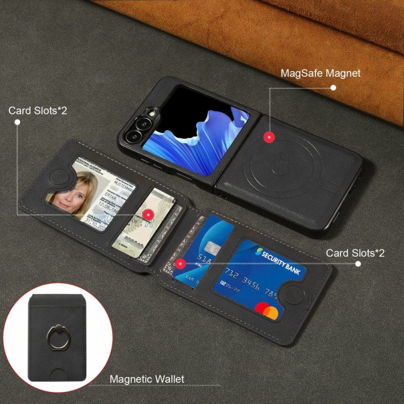 Κάλυμμα Samsung Galaxy Z Flip 7 Fe Μαγνητική Με Αποσπώμενη Θήκη Κάρτας