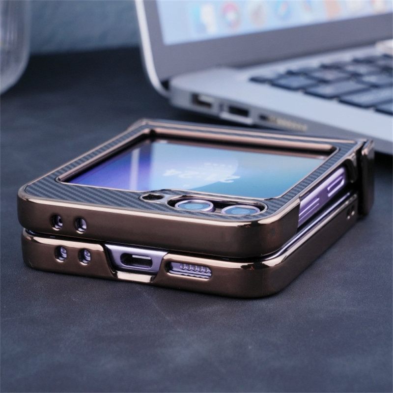 Κάλυμμα Samsung Galaxy Z Flip 7 Fe Μαγνητική Υφή Από Ίνες Άνθρακα