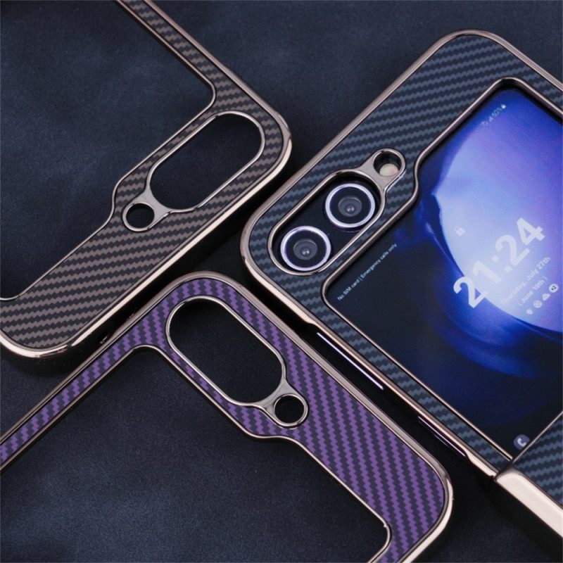 Κάλυμμα Samsung Galaxy Z Flip 7 Fe Μαγνητική Υφή Από Ίνες Άνθρακα