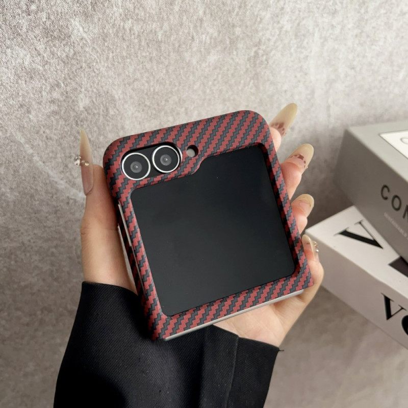 Κάλυμμα Samsung Galaxy Z Flip 7 Fe Μαγνητική Υφή Ινών Άνθρακα