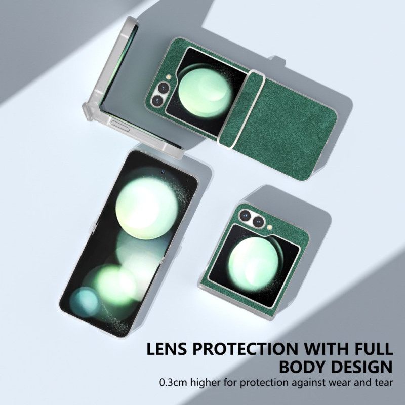 Κάλυμμα Samsung Galaxy Z Flip 7 Fe Ματ Δέρμα Εφέ