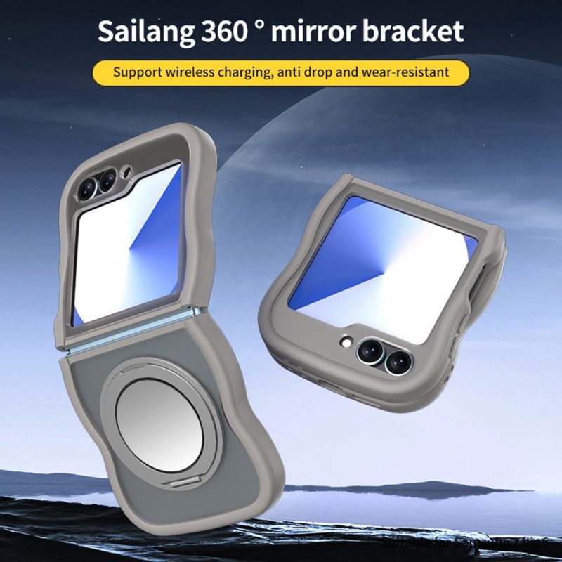 Κάλυμμα Samsung Galaxy Z Flip 7 Fe Περιστρεφόμενη Βάση Και Ενσωματωμένος Καθρέφτης