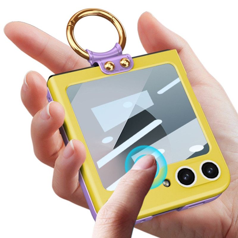 Κάλυμμα Samsung Galaxy Z Flip 7 Fe Προστατευτικό Μαγνητικού Μεντεσέ Και Δίχρωμη Βάση