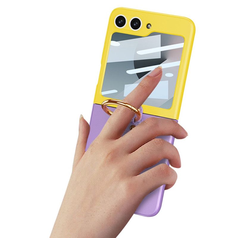 Κάλυμμα Samsung Galaxy Z Flip 7 Fe Προστατευτικό Μαγνητικού Μεντεσέ Και Δίχρωμη Βάση