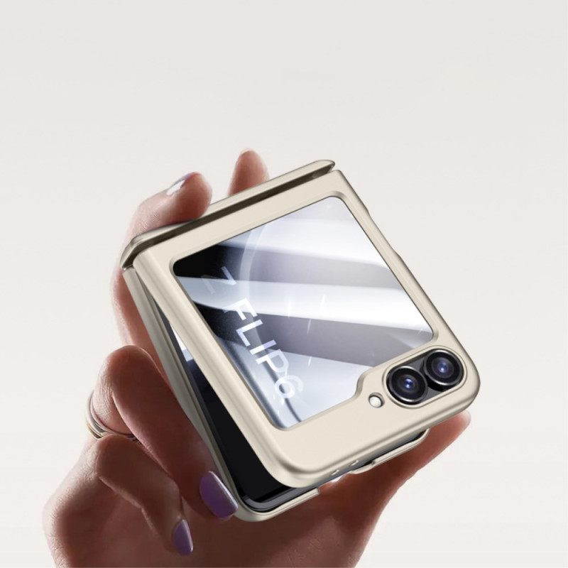 Κάλυμμα Samsung Galaxy Z Flip 7 Fe Προστατευτικό Πίσω Μεντεσέ Από Σκληρυμένο Γυαλί Και Προστατευτικό Οθόνης