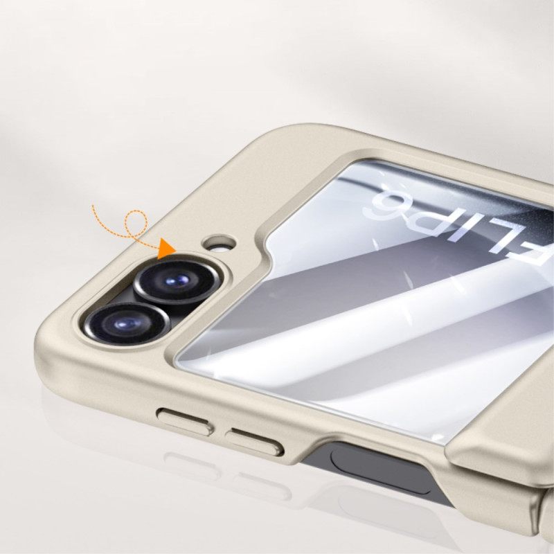 Κάλυμμα Samsung Galaxy Z Flip 7 Fe Προστατευτικό Πίσω Μεντεσέ Από Σκληρυμένο Γυαλί Και Προστατευτικό Οθόνης