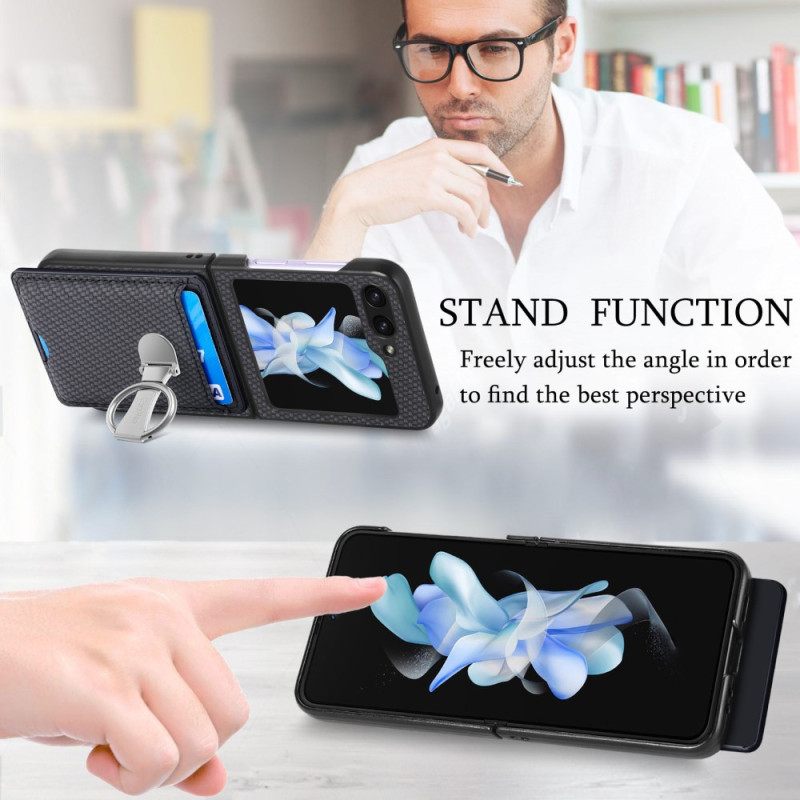 Κάλυμμα Samsung Galaxy Z Flip 7 Fe Πτυσσόμενη Βάση Και Θήκη Καρτών