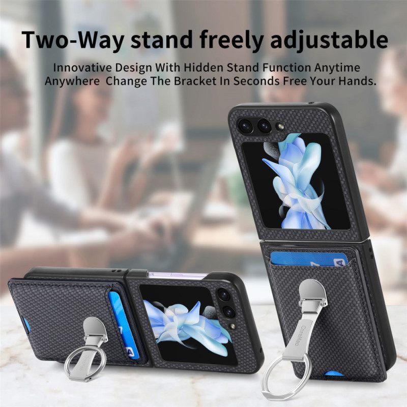 Κάλυμμα Samsung Galaxy Z Flip 7 Fe Πτυσσόμενη Βάση Και Θήκη Καρτών