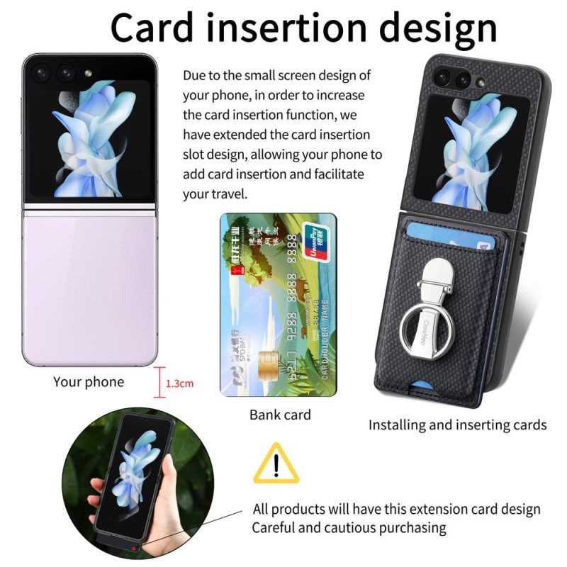Κάλυμμα Samsung Galaxy Z Flip 7 Fe Πτυσσόμενη Βάση Και Θήκη Καρτών
