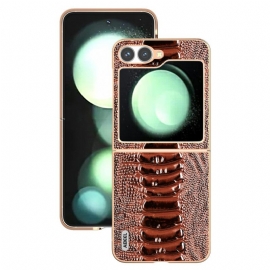 Κάλυμμα Samsung Galaxy Z Flip 7 Fe Στυλ Croco Σιλικόνης