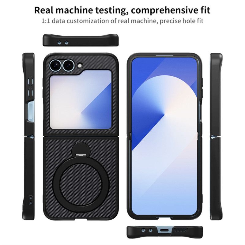 Κάλυμμα Samsung Galaxy Z Flip 7 Fe Σχεδιασμός Από Ίνες Άνθρακα Με Μαγνητική Βάση