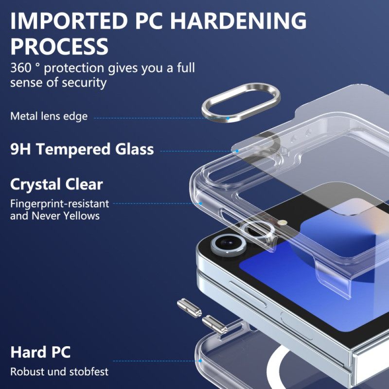 Κάλυμμα Samsung Galaxy Z Flip 7 Fe Συμβατό Με Magsafe Ημιδιαφανές Με Προστατευτικό Οθόνης