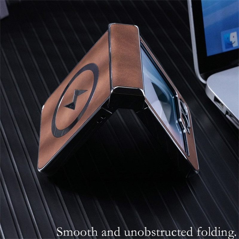 Κάλυμμα Samsung Galaxy Z Flip 7 Fe Θήκες Κινητών Δερμάτινη Βάση Magsafe Συμβατή Με Εφέ
