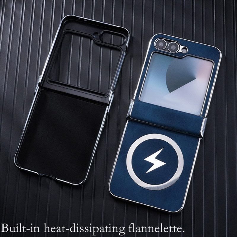 Κάλυμμα Samsung Galaxy Z Flip 7 Fe Θήκες Κινητών Δερμάτινη Βάση Magsafe Συμβατή Με Εφέ