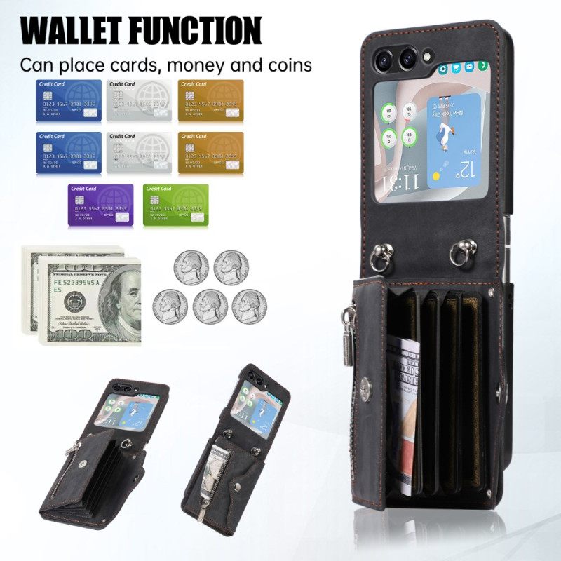 Κάλυμμα Samsung Galaxy Z Flip 7 Fe Θήκες Κινητών Πορτοφόλι Και Ιμάντας Ώμου