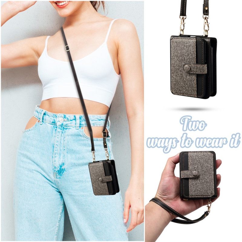 Κάλυμμα Samsung Galaxy Z Flip 7 Fe Θήκες Κινητών Θήκη Κάρτας Και Κορδόνι