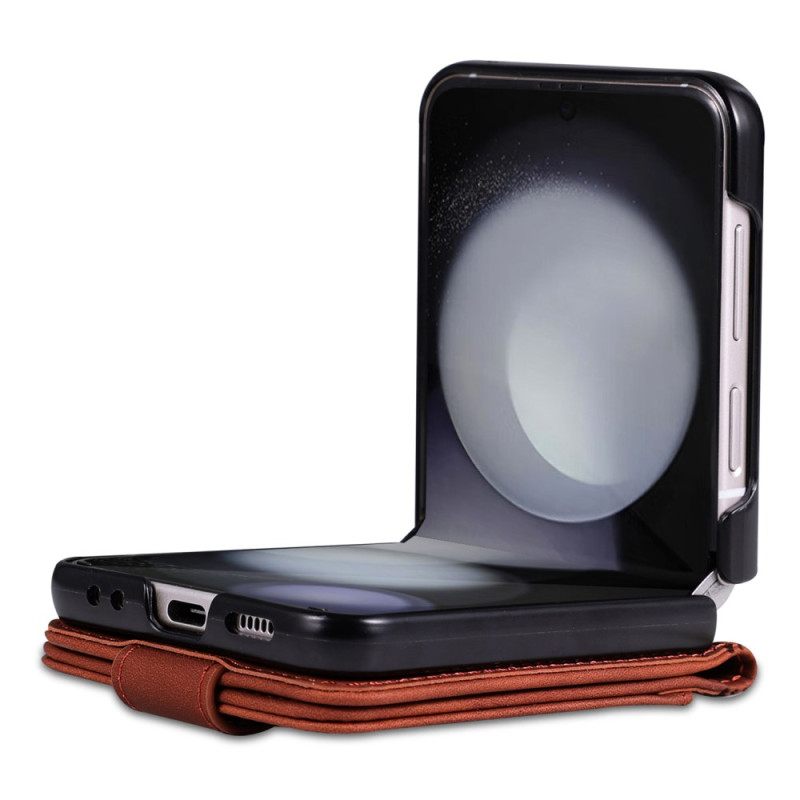 Κάλυμμα Samsung Galaxy Z Flip 7 Fe Θήκες Κινητών Θήκη Καρτών Azns Από Τεχνητό Δέρμα