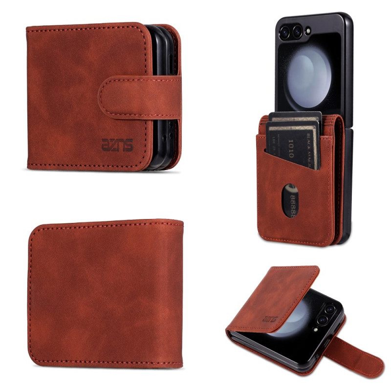 Κάλυμμα Samsung Galaxy Z Flip 7 Fe Θήκες Κινητών Θήκη Καρτών Azns Από Τεχνητό Δέρμα