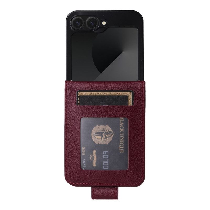 Κάλυμμα Samsung Galaxy Z Flip 7 Fe Θήκη Για Κάρτες Με Εφέ Δέρματος