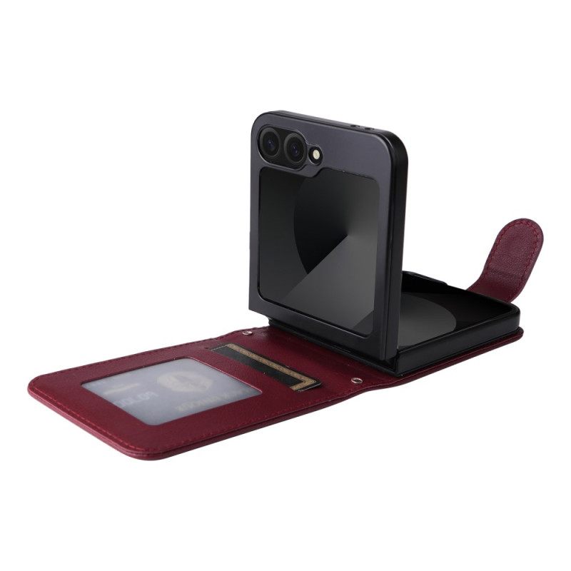 Κάλυμμα Samsung Galaxy Z Flip 7 Fe Θήκη Για Κάρτες Με Εφέ Δέρματος