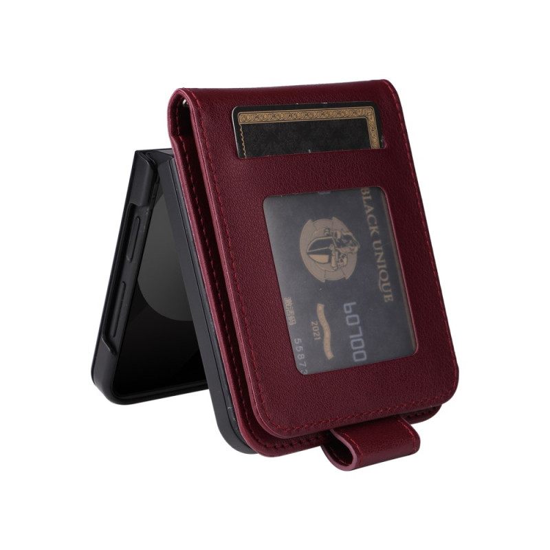 Κάλυμμα Samsung Galaxy Z Flip 7 Fe Θήκη Για Κάρτες Με Εφέ Δέρματος