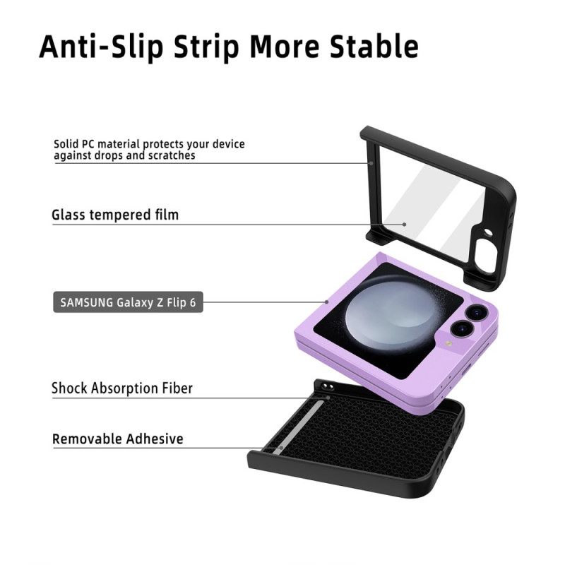 Κάλυμμα Samsung Galaxy Z Flip 7 Fe Θήκη Για Κάρτες Με Υφή Lychee