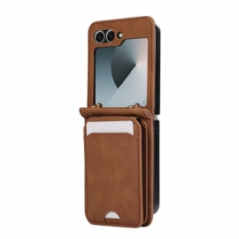 Κάλυμμα Samsung Galaxy Z Flip 7 Fe Θήκη Κάρτας Και Λουράκι Ώμου