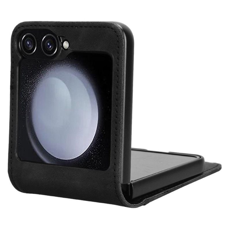 Κάλυμμα Samsung Galaxy Z Flip 7 Fe Θήκη Καρτών Σε Στυλ Δέρματος Σιλικόνης