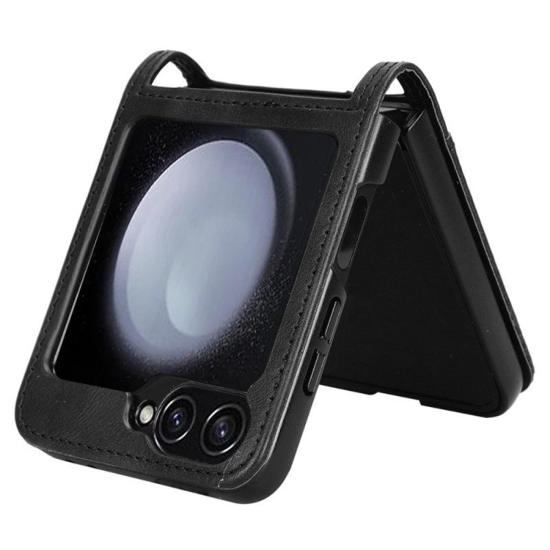 Κάλυμμα Samsung Galaxy Z Flip 7 Fe Θήκη Καρτών Σε Στυλ Ρετρό Δέρματος