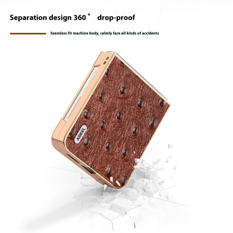 Κάλυμμα Samsung Galaxy Z Flip 7 Fe Υφή Στρουθοκαμήλου Σιλικόνης