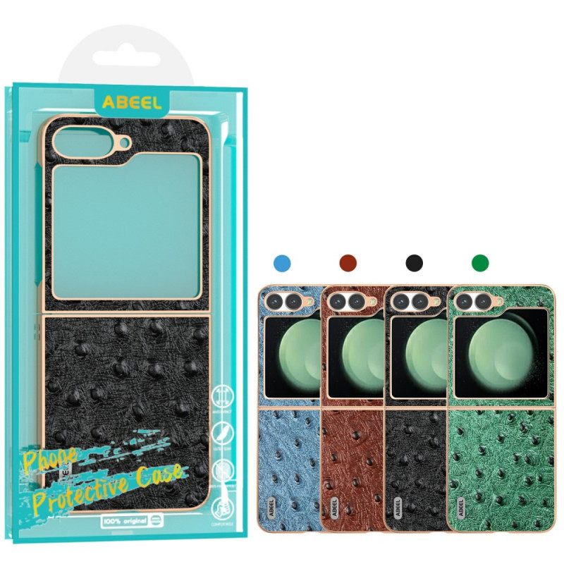 Κάλυμμα Samsung Galaxy Z Flip 7 Fe Υφή Στρουθοκαμήλου Σιλικόνης