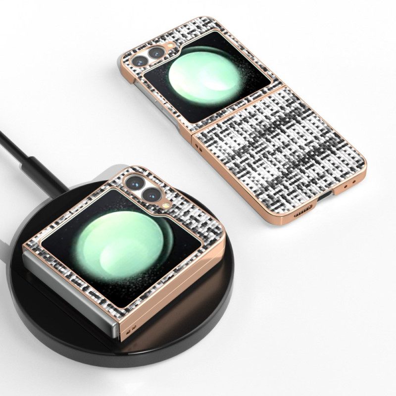 Κάλυμμα Samsung Galaxy Z Flip 7 Fe Υφή Τεχνητού Δέρματος Σιλικόνης