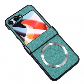 Κάλυμμα Samsung Galaxy Z Flip 7 Fe Υφή Υφάσματος Σιλικόνης