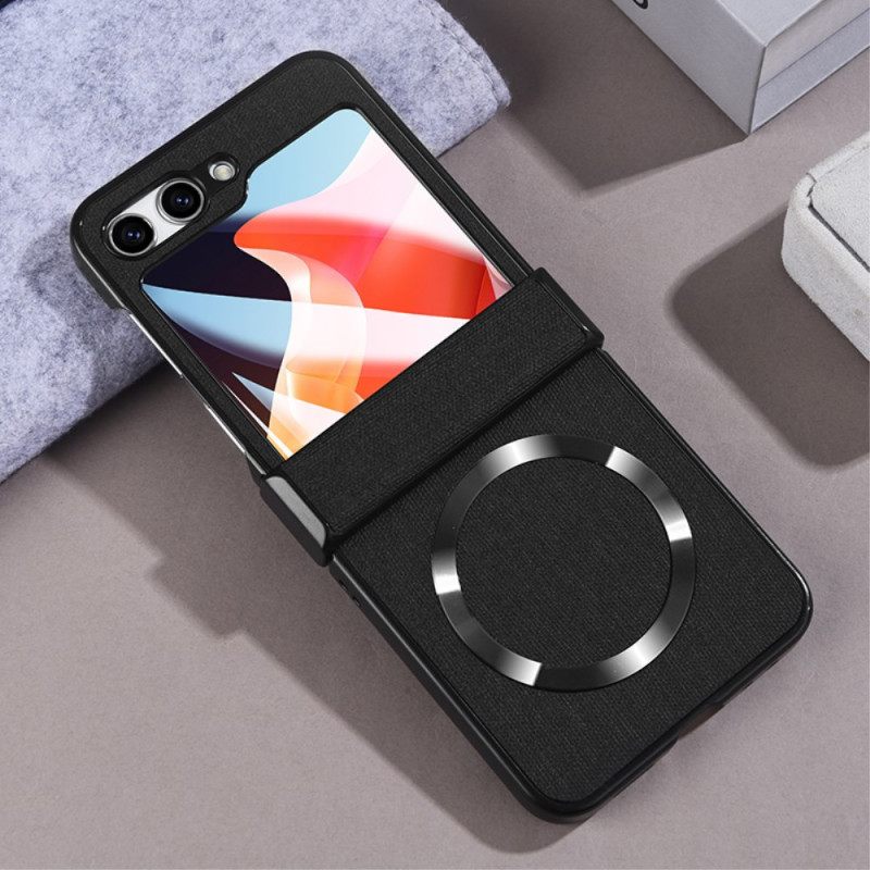 Κάλυμμα Samsung Galaxy Z Flip 7 Fe Υφή Υφάσματος Σιλικόνης