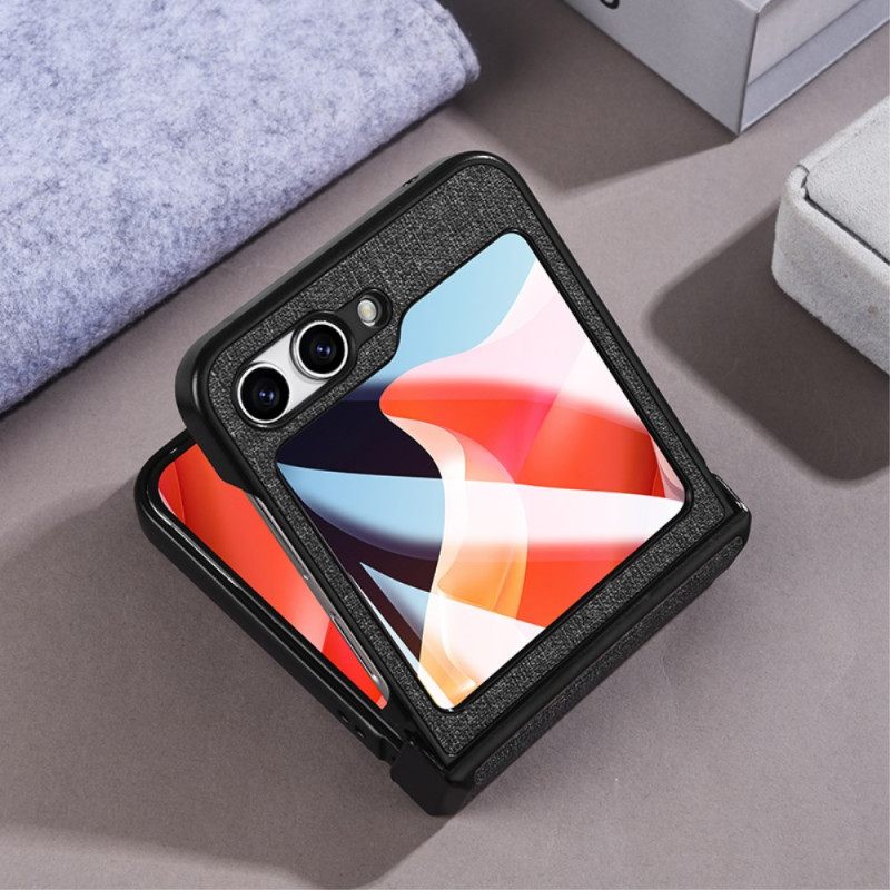 Κάλυμμα Samsung Galaxy Z Flip 7 Fe Υφή Υφάσματος Σιλικόνης