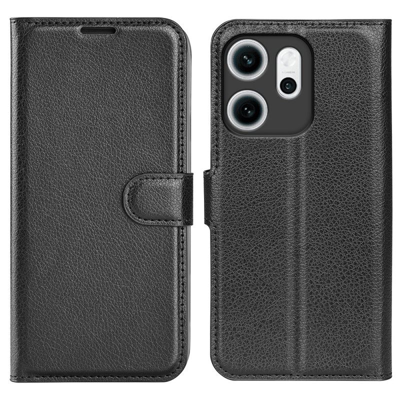Δερματινη Θηκη Oppo Reno 14f 5g Δέρμα Λίτσι (faux Leather) Σιλικόνης