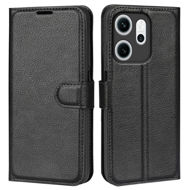 Δερματινη Θηκη Oppo Reno 14f 5g Δέρμα Λίτσι (faux Leather) Σιλικόνης