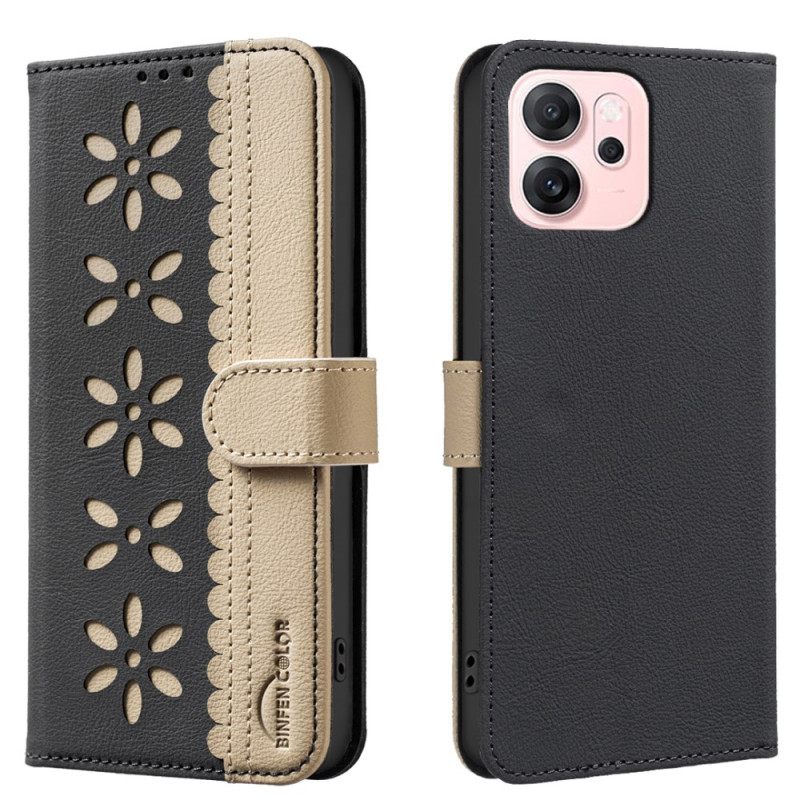 Δερματινη Θηκη Oppo Reno 14f 5g Λουλουδάτο Binfen Color