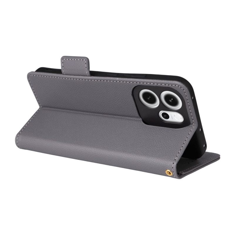 Δερματινη Θηκη Oppo Reno 14f 5g Λουράκι Από Τεχνητό Δέρμα