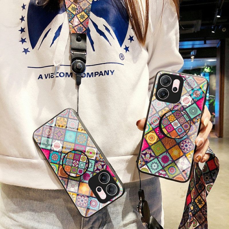 Κάλυμμα Oppo Reno 14f 5g Βάση Και Κορδόνι Patchwork