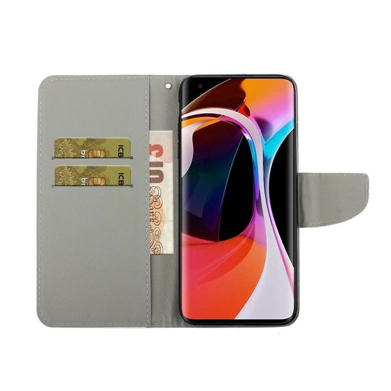 δερματινη θηκη Xiaomi Mi 10 / 10 Pro με κορδονι Αστραπιαία Strappy Mandala