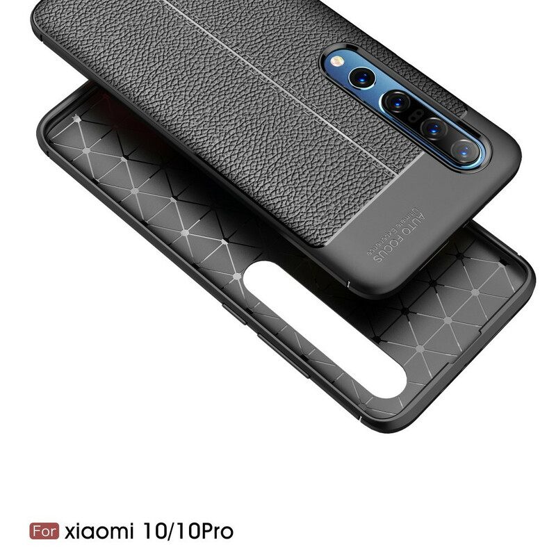 Θήκη Xiaomi Mi 10 / 10 Pro Δερμάτινο Εφέ Litchi Διπλής Γραμμής